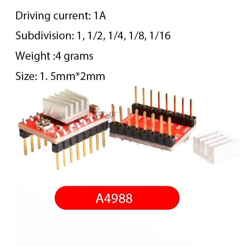 Reprap Stepper Driver A4988 DRV8825 Stepper Motor Driver Module +Heat Sink