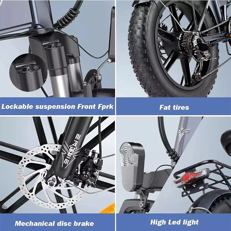 EU/US Warehouse Fast Shipping ENGWE Ebike EP-2 Pro Fat Tire 750W Electric Folding Bike City Mountain E-Bikecustom