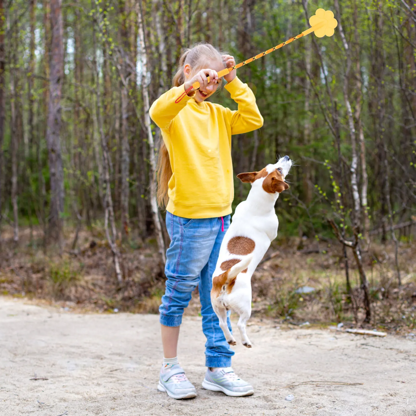 2Pcs Heart Inspired Rubber Dog Training Humanized Handle for Safe Behavior Correction Interactive Play Endurance Building