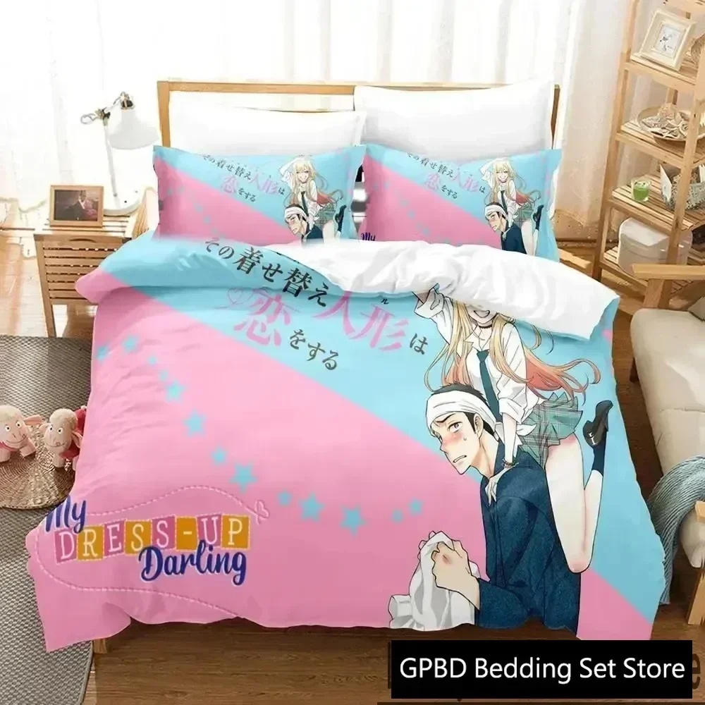 Luxury New 3D Print Anime My Dress Up Darling Bedding Set Duvet Cover Bed Set Quilt Cover Pillowcase king Queen Size Boys Adult