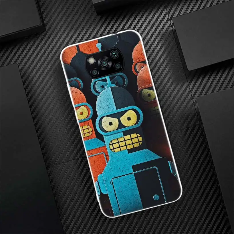 Cartoon F-Futuramas Silicon Call Phone Case For Xiaomi Poco X3 Nfc X5 X6 F6 F5 Pro M5S M5 X4 F4 GT M4 M3 F3 F2 F1 M2 Cover X3 Nf