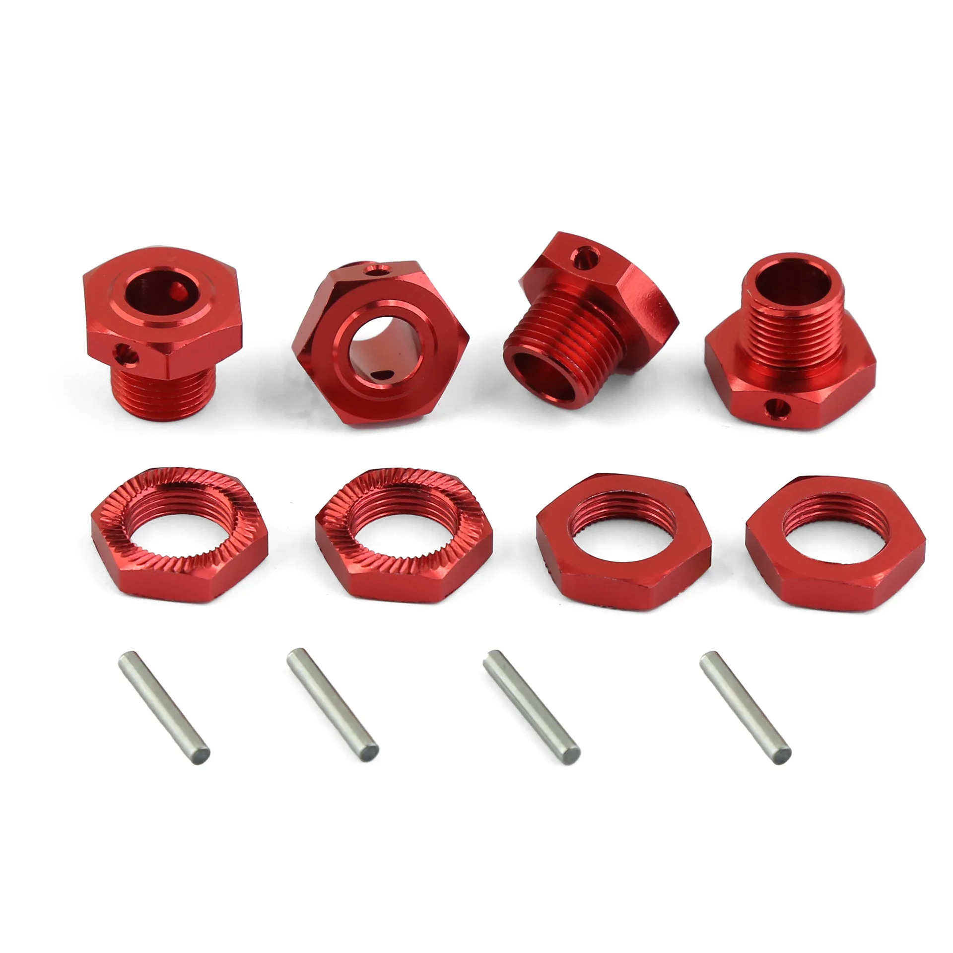 Metal 17mm Wheel Hex Hub Adapter with Nut for Arrma 1/7 Infraction Limitless Felony 6S 1/8 Typhon 6S RC Car Upgrade Parts