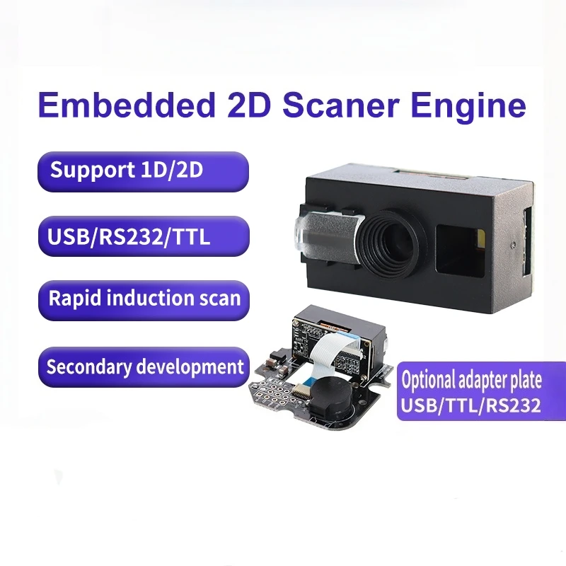 Embedded 2D Barcode Scanners Module (USB RS232 TTL Interface - In Stock) - Plug-and-Play Solution For Retail Product Scanning