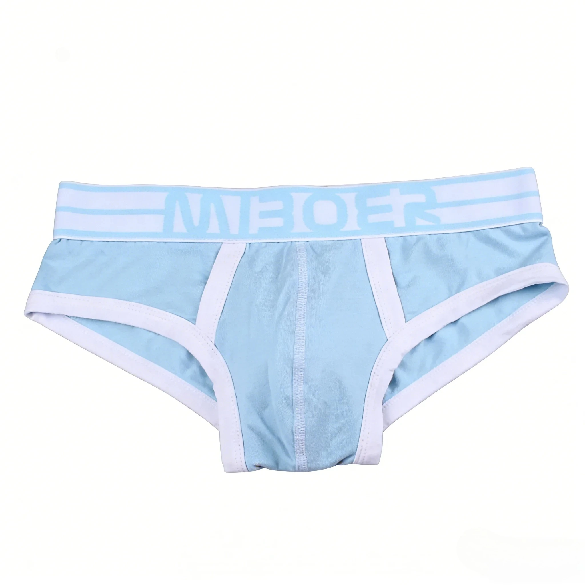 Men's Cotton Bugle Briefs Gays Sexy Low-Waist U-Convex Pouch Side Opening Underwear Breathable Comfortable Student Sports Shorts