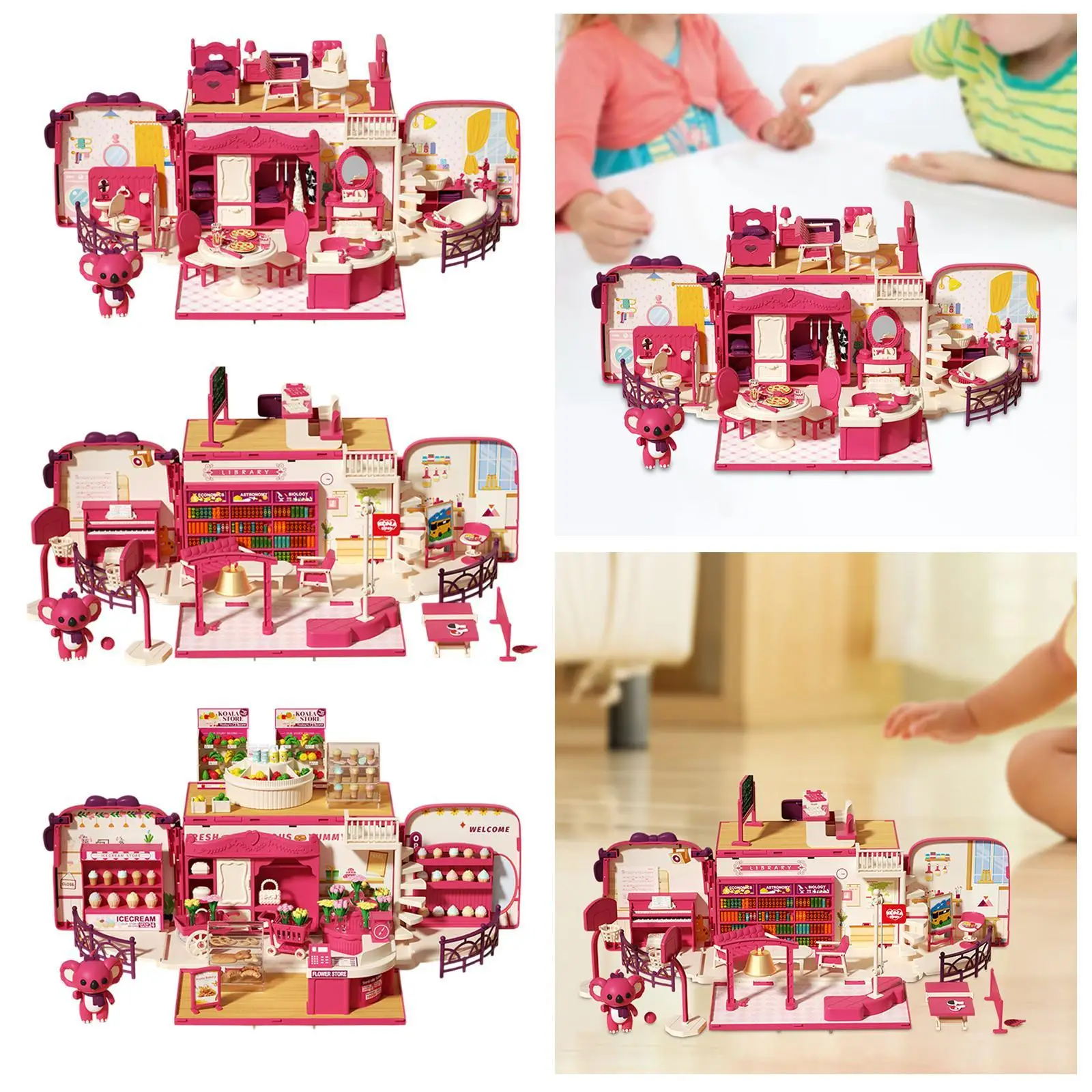 Sac à dos portable Butter House pour filles, jeu de simulation d'anniversaire, tout-petits de 3 à 8 ans, enfants d'âge alth, maternelle