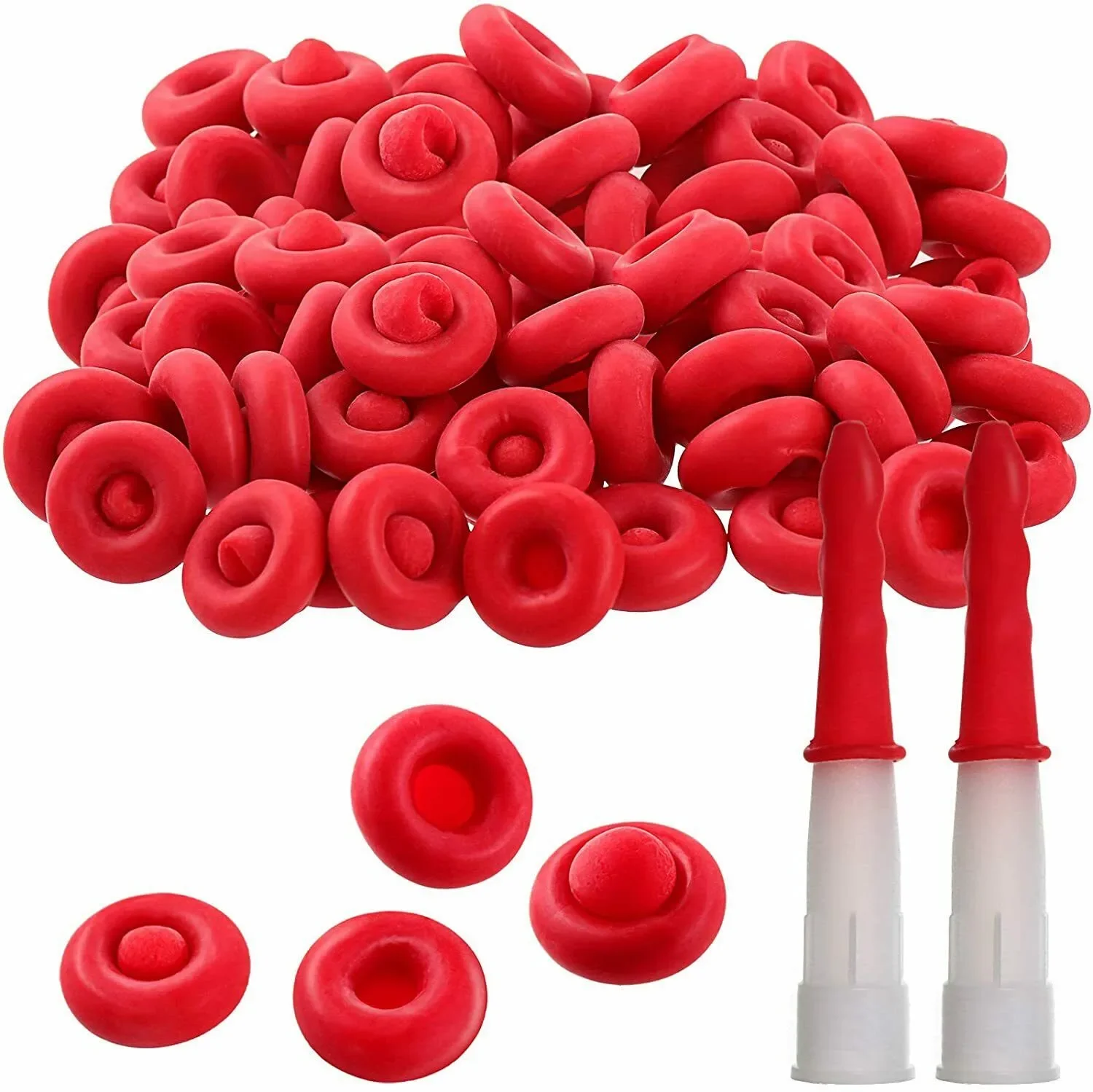 Imagem -06 - Calafetagem Gun Bicos Cap Red Caulk Saving Cap Selador Saver Abra o Tubo de Calafetagem Selagem e Preservação 20 Pcs