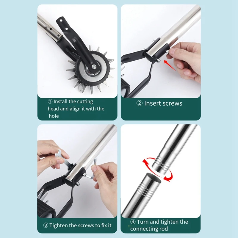 Edger Lawn Tool, Hand Manual Lawn Edger, Wheel Rotary Trimmer Grass Edger Shear For Garden Sidewalk