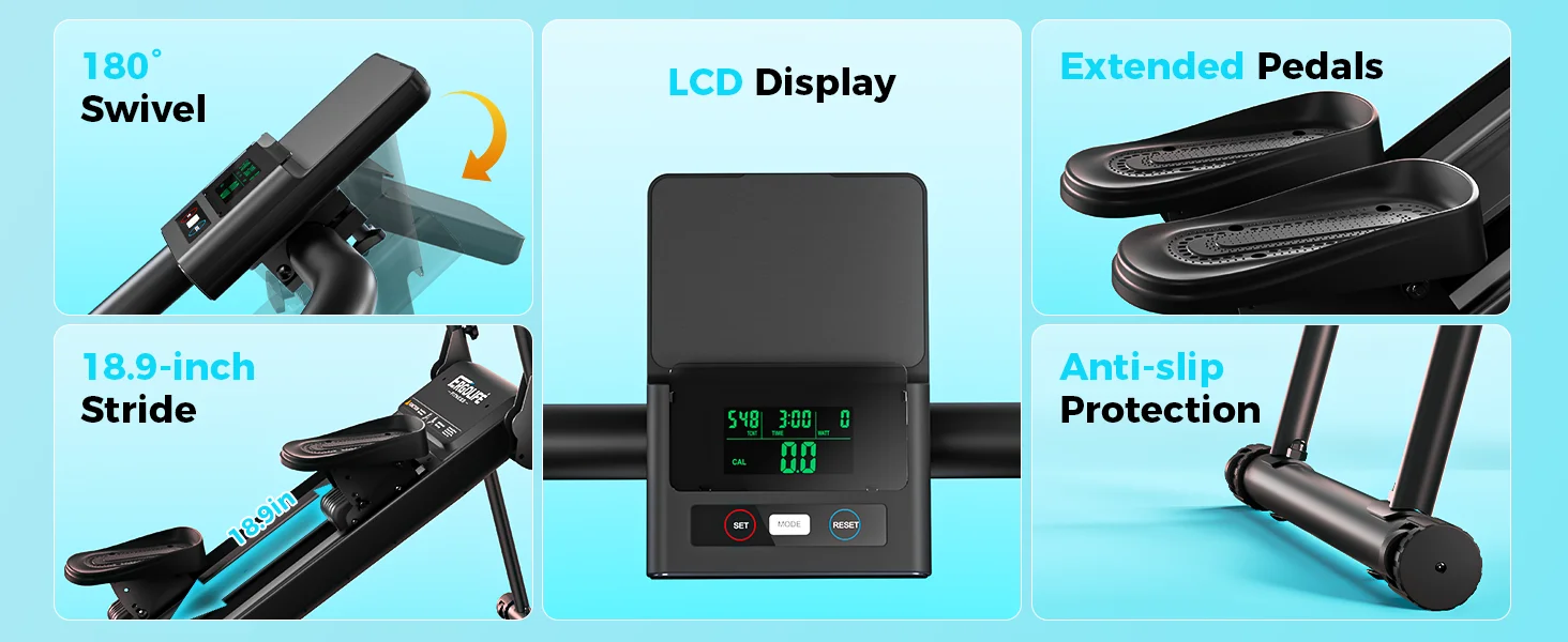 Foldable Adjustable Resistance Stepper