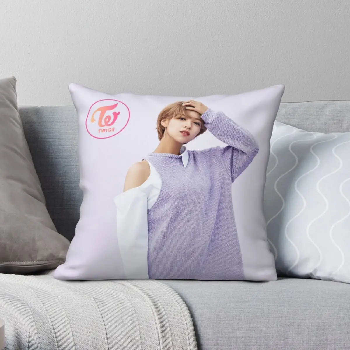 

Jeongyeon Square Pillowcase Polyester Linen Velvet Pattern Zip Decorative Pillow Case Home Cushion Cover Wholesale