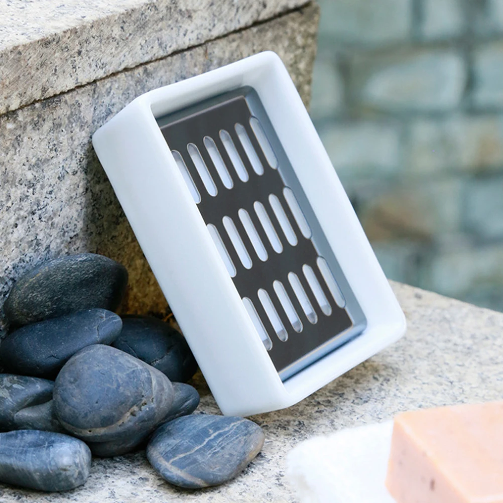 

1Pcs Double Layer Soap Box Stainless Steel Ceramic Holder White Black Drain Rack for Bathroom Kitchen Shower Soap Container