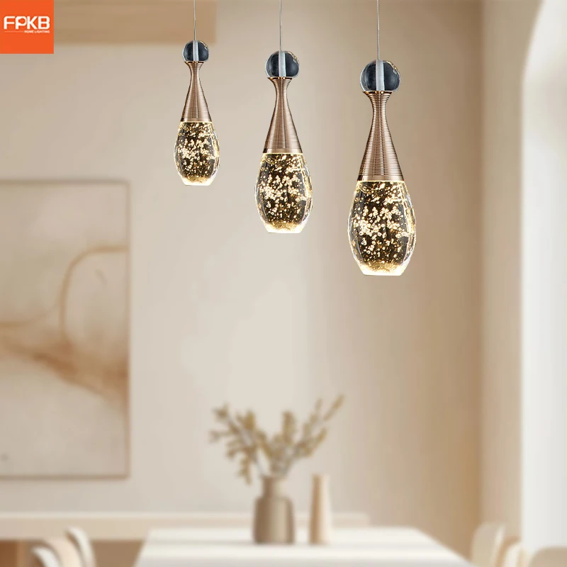 

chandelier, bedroom bedside light, modern creative LED bar crystal light, Internet celebrity background wall light