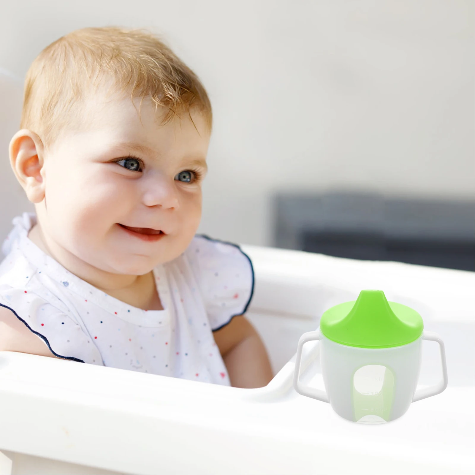 

Duckbill Cup With Handle Scale For Babies Toddler Infant Training Drinking Bottle Durable Pp Measurement Markings Kids