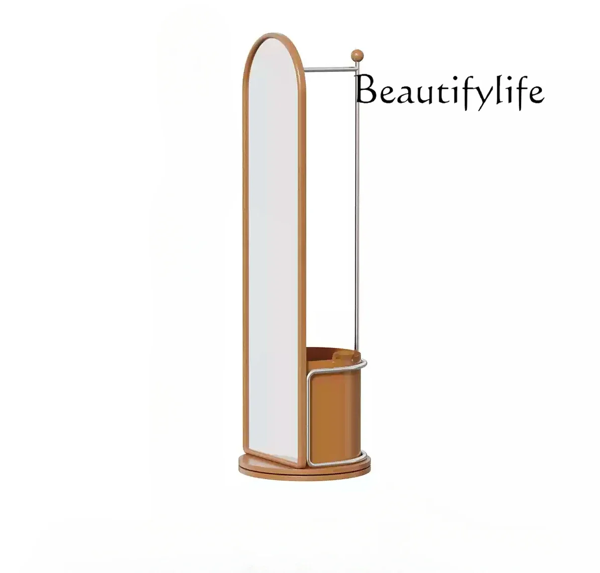 

Rotating full-length mirror hanging hanger integrated full-body mirror floor solid wood home mirror retro hanger