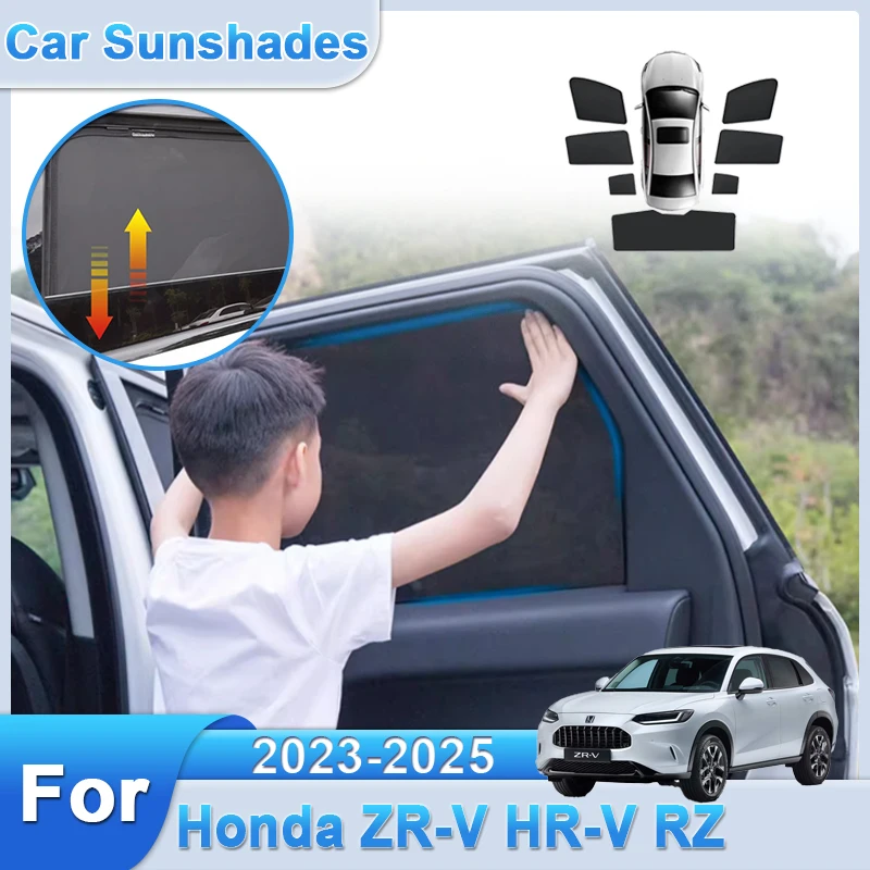 

For Honda ZR-V ZRV ZR V HR-V RZ 2023 2024 2025 Magnetic Mesh Shade Sunscreen Anti-UV Sun Protection Visor Auto Tools Accessories