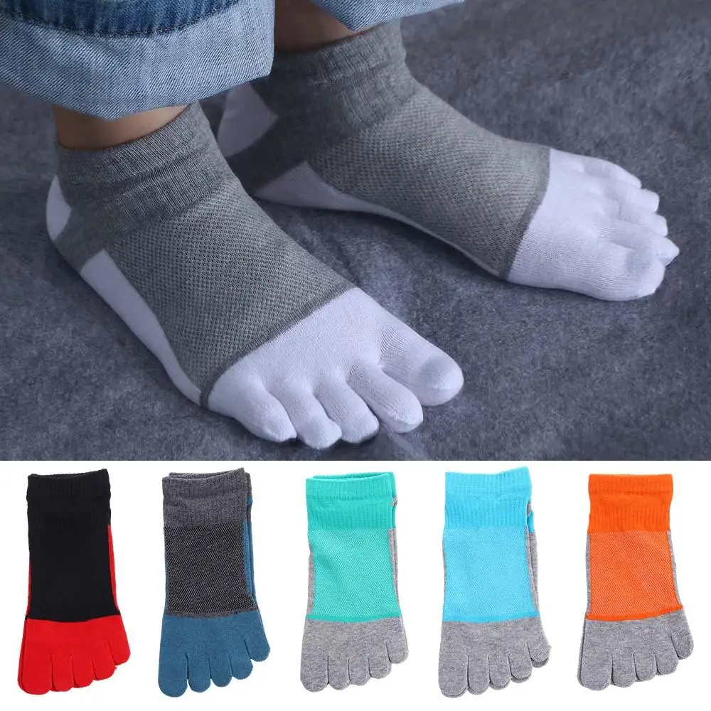 

Colorful High-quality Breathable Comfortable Pure Cotton Sports Five Finger Socks Ankle Socks Men's Socks No Show Ankle Socks