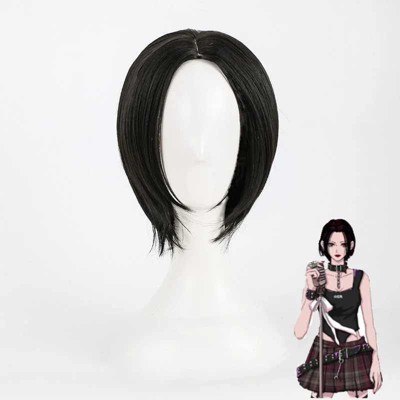 

Anime NANA Lead Vocalist Cos Headgear Bar Perform Dress Up Headwear Center Parted Bangs Short Hair Oosaki Nana Character Wig