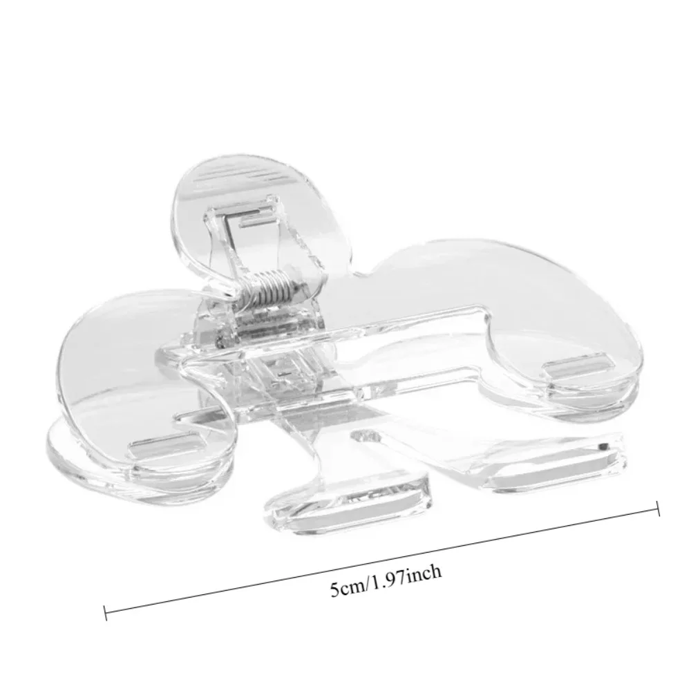 Clip de plástico transparente para libros con soporte, ayuda para la lectura, clip fijo para libros, marcapáginas, papelería, suministros escolares, 1 ud.
