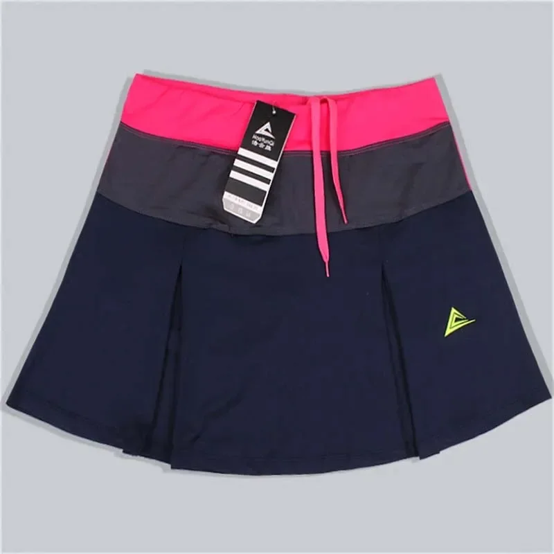 Tennis Skirt Spring Summer Women Sports Badminton Skorts Quick Dry Patchwork Female Training Skirts with Safety Shorts