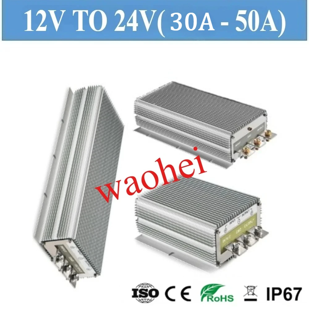

12V TO 24V 30A 40A 50A Step Up Boost DC DC Converter Voltage Stabilizer Car Power Supply 12Volt to 24Volt Boost Regulator CE