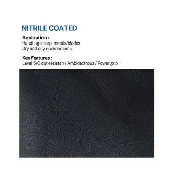 1/3雙防割工作手套,符合ANSI CUT4標準,3D舒適彈性貼合,強力抓握,耐用砂面丁腈橡膠 10 最佳銷售 防割手套 - №1