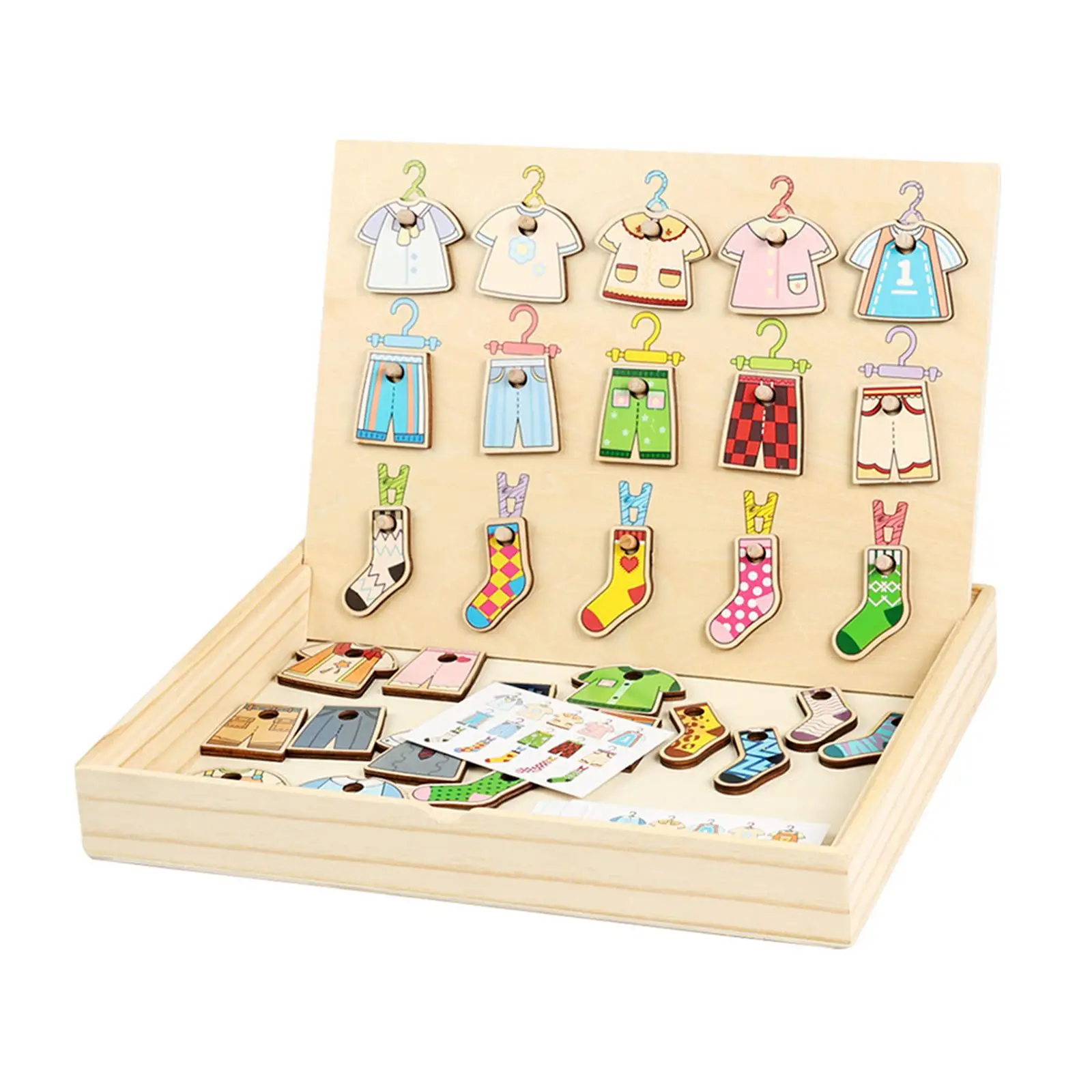 لعبة مطابقة الألوان على شكل الأطفال، ملابس معلقة، التنسيق بين اليد والعين، ألعاب تعليمية ألعاب تعليمية مبكرة للأطفال