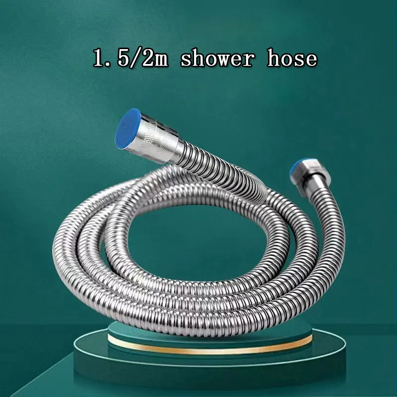 High-pressure Shower Hose Explosion-proof Bathroom Stainless Steel 1.5m / 2m Shower Hose Shower Connection Water Pipe Hose Pipe