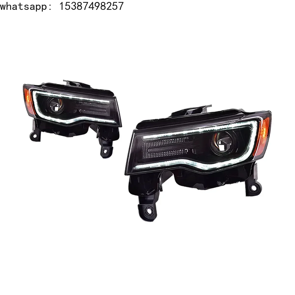 For Car Lights for Jeep Grand Cherokee Headlights 2014-2020 LED Projetor Head Lamp Daytime Running Light Automotive Accessory
