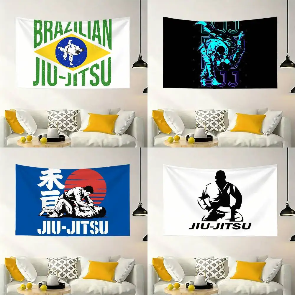 BJJ Brazilian Jiu Jitsu Flag Digital Printing Banner for Garage Wall Out Door Decoration