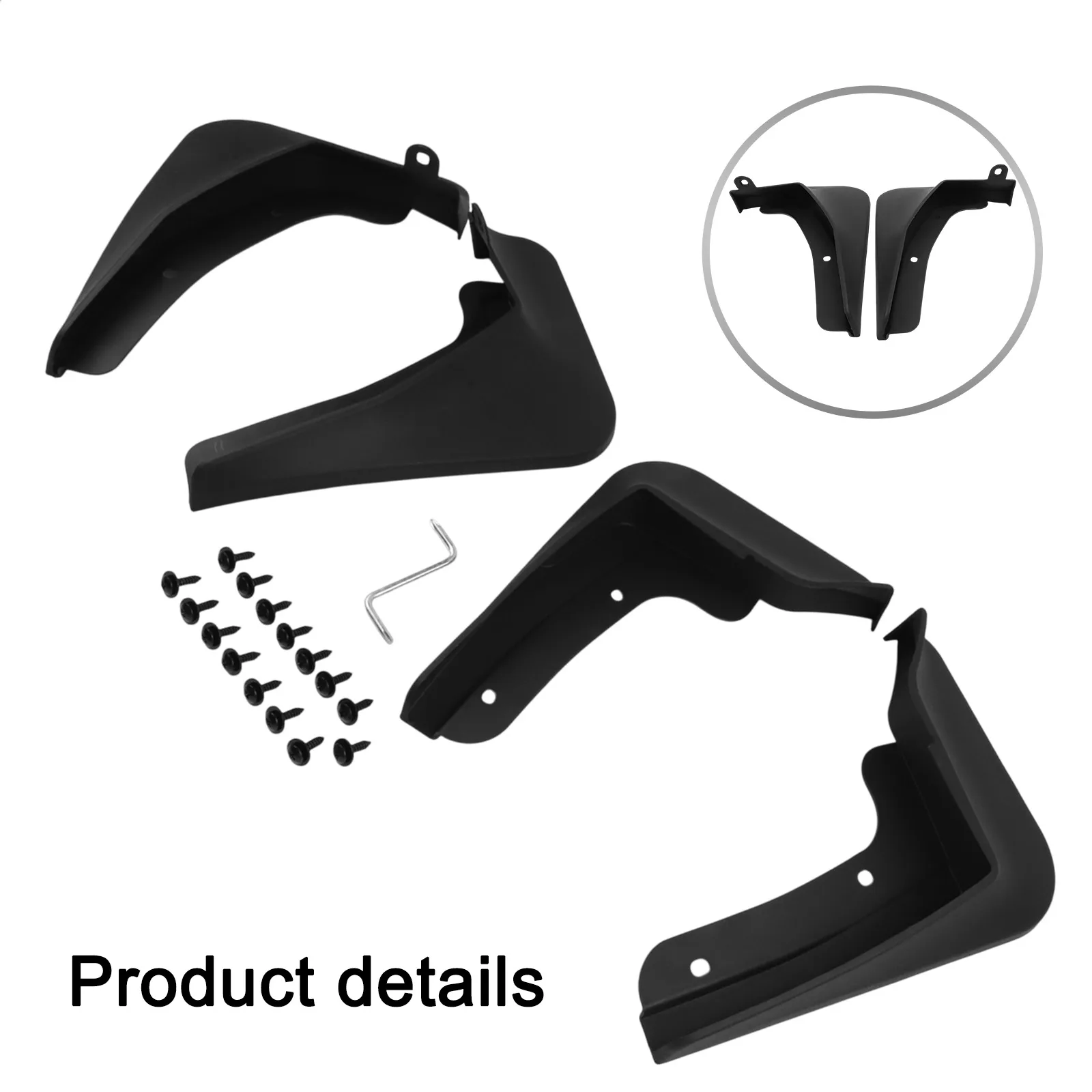 

Car Maintenance Car Tire Fender Flares Splash Guard Cover Non-deformed Structure Practical And Reliable Quick To Use