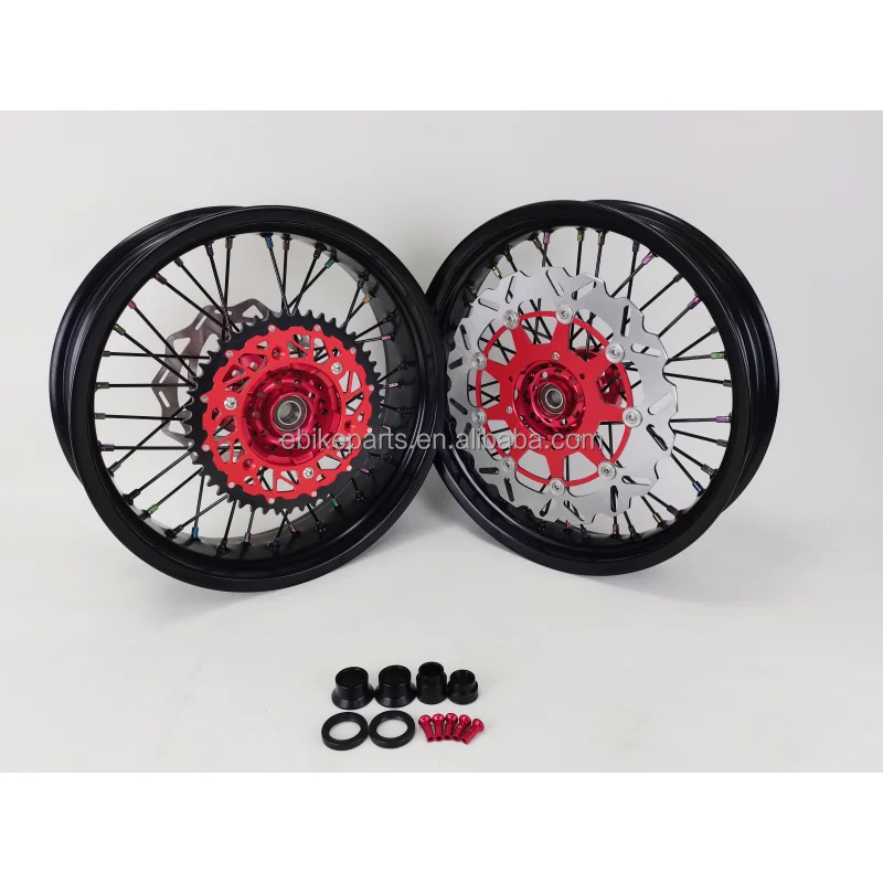 17 Inch Fit CR250F Customized Accept Color Supermotard Wheels Rims Set