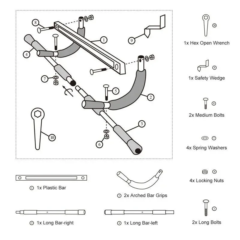 Long Champs Bags Parallel Bars Calisthenics Pull Up Bar Doorway Chinning Dipping Chin-up Sports Equipment Straw Bag for Cart