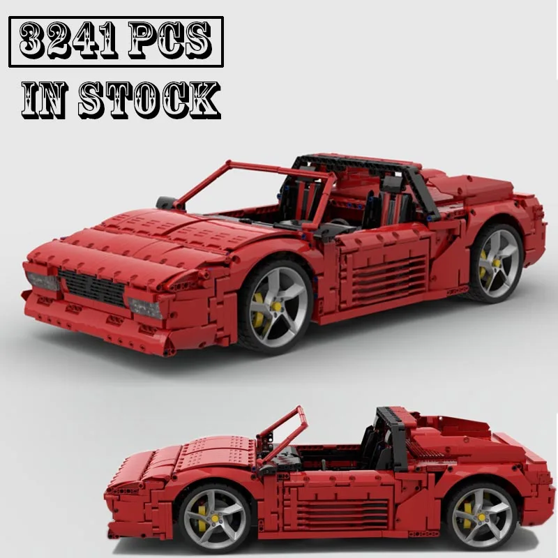 

NEW 1:8 Scale 348 Moc Working V8 Engine Supercar Building Block Remote Assembly Model Educational Toys Children Birthday Gifts