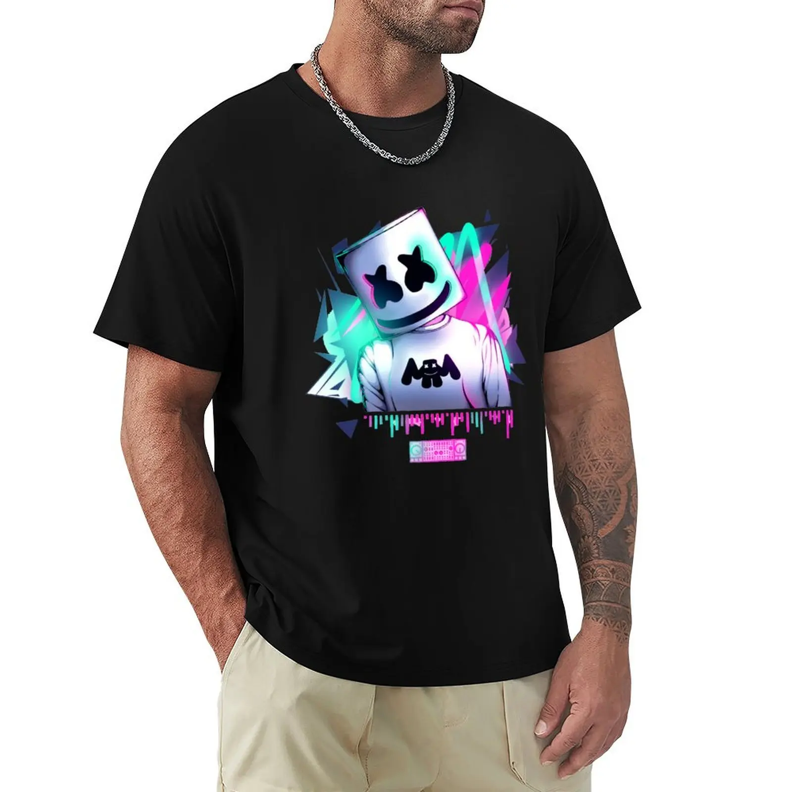 Marsh Mello Neon Sound T-Shirt Festival Party Tee Top