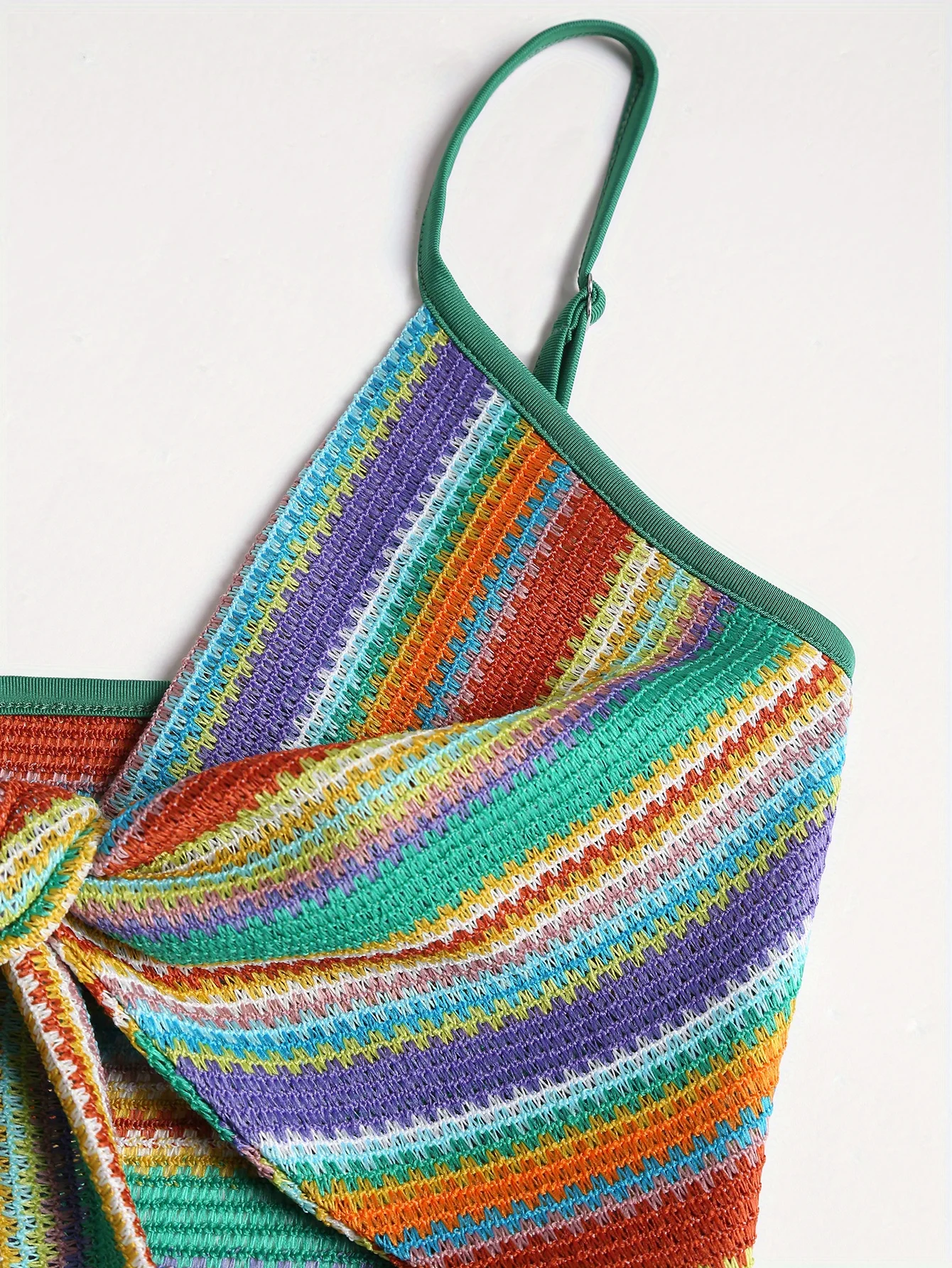 Primavera e verão moda europeia e americana estampa de malha sem mangas vestido halter com recorte nas costas, alça de pescoço sexy longo dre