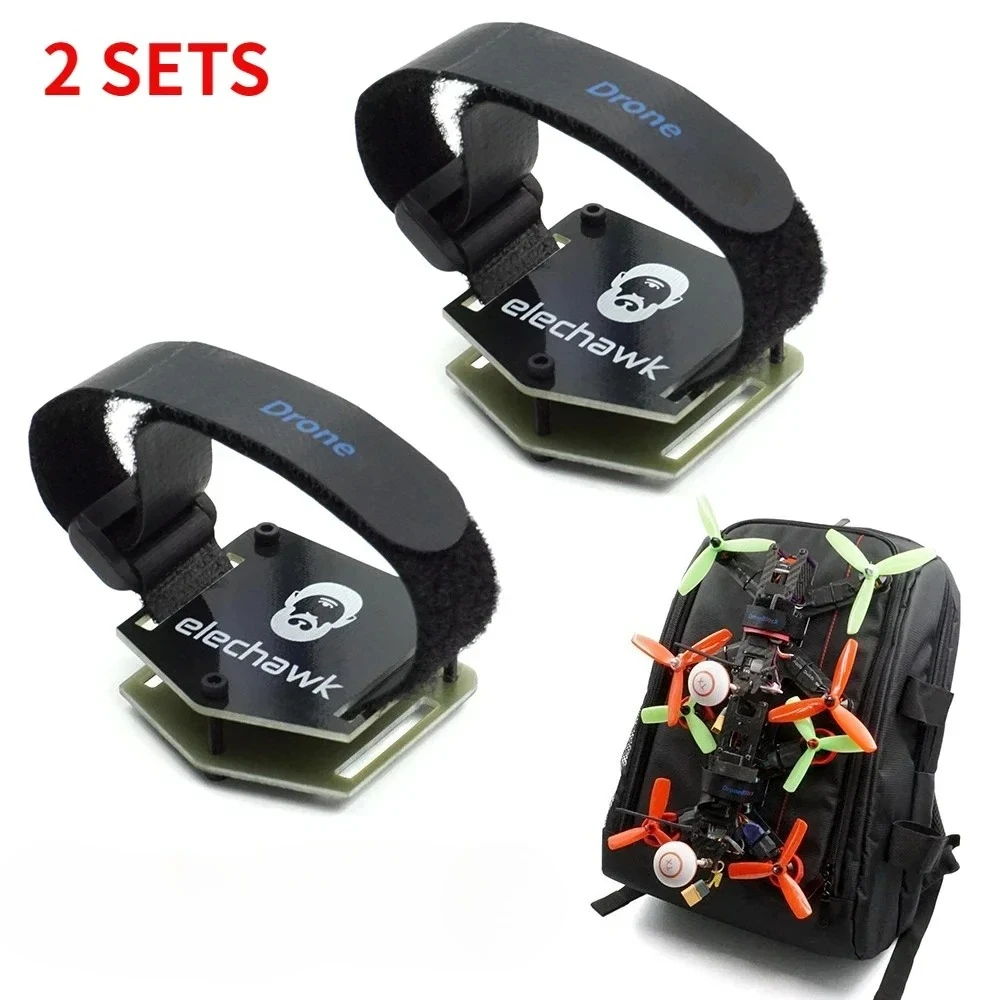 2 Sets FPV Drone Backpack Mount Buckle Kit, Portable Drone Hanging Holder with Installation Tools for Outdoor Carry