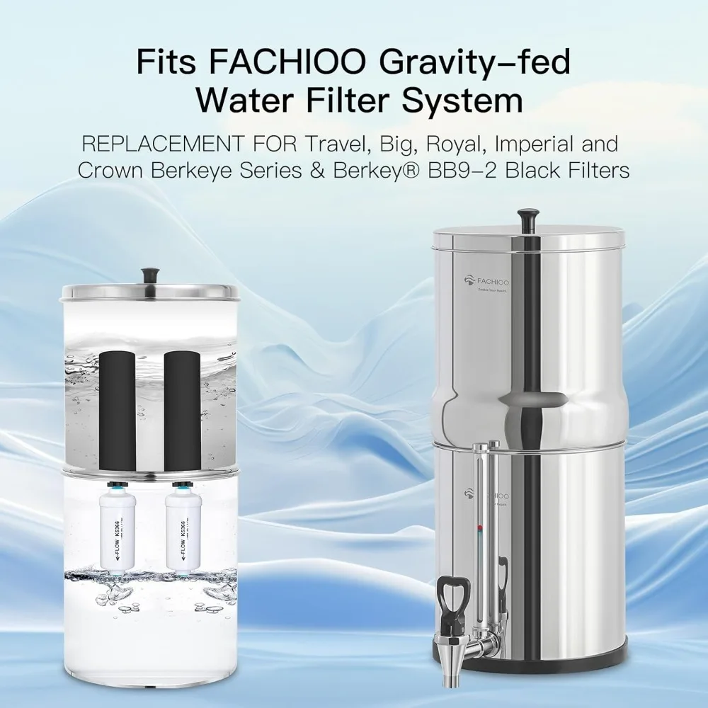 توصيل مجاني - استبدال فلتر المياه، يتضمن 4 فلاتر سوداء و4 فلورايد، 3.4 بوصة عمق × 10.4 بوصة عرض × 12.5 بوصة ارتفاع - عرض ساخن #5