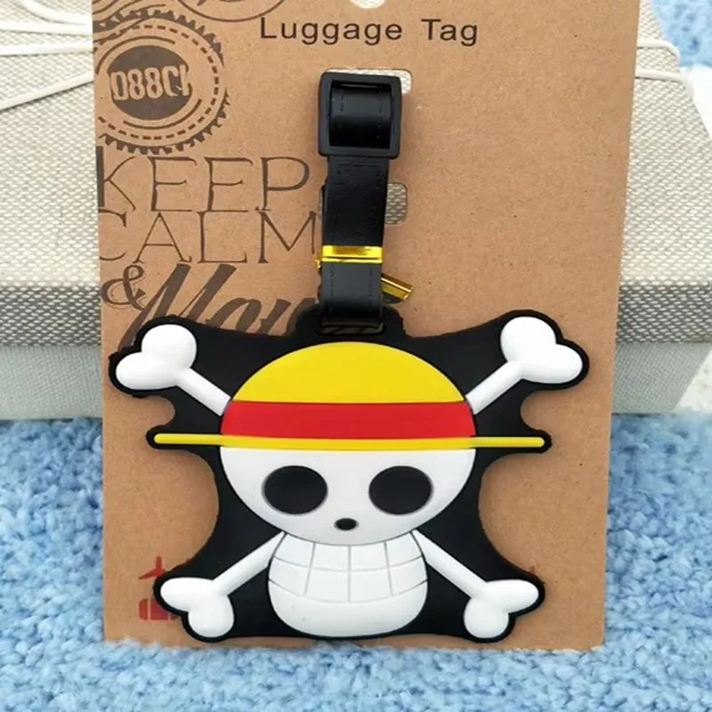 뜨거운 원피스 수하물 태그 여행 만화 실리카 젤 Luffy 헬기 펜던트 가방 여행 가방 장식 귀여운 액세서리 선물
