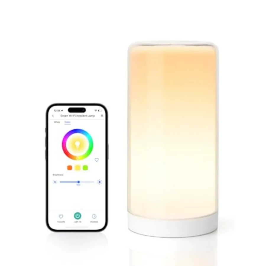 Smart Table Lamp Bedside Lamp Compatible with Apple HomeKit Siri Amazon Alexa and SmartThings Tunable White and Multi-Color Tou