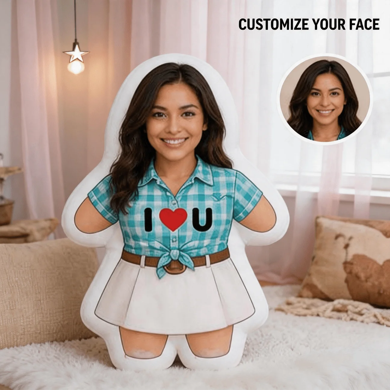 New Custom Minime Throw Pillow, Personalized Adorable Animal Decorative Pillow, Best Gifts For Family, And Friends