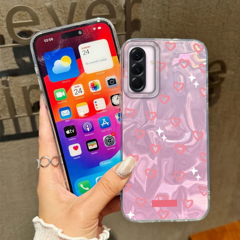 핑크 러브 하트 걸스 케이스 삼성 갤럭시 A56 A16 A26 A36 A06 A55 A35 A25 A15 A12 A32 A54 S24 S25 S22 S23 FE 펀다스 커버