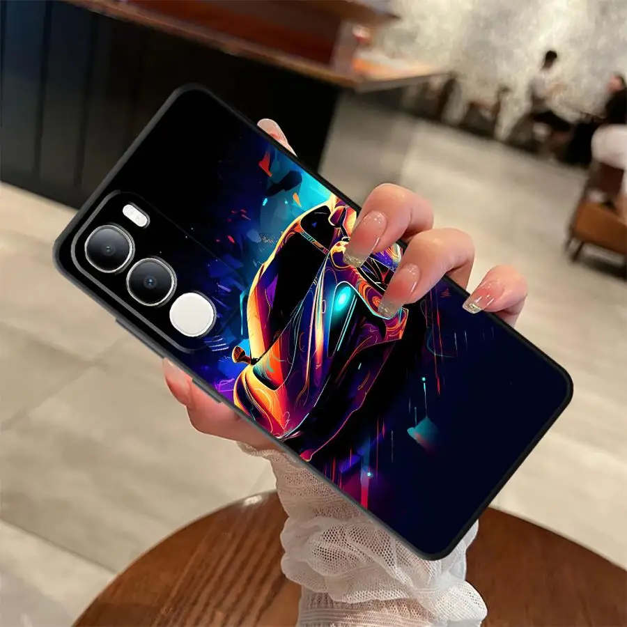 Casing Handphone Motif Mobil Sport Keren Lembut untuk Vivo Y20 Y21 Y12 Y15S Y22 Y27 Y31 Y36 Y02 Y11 Y16 Y17 Y33S Y35 Y19 Y30