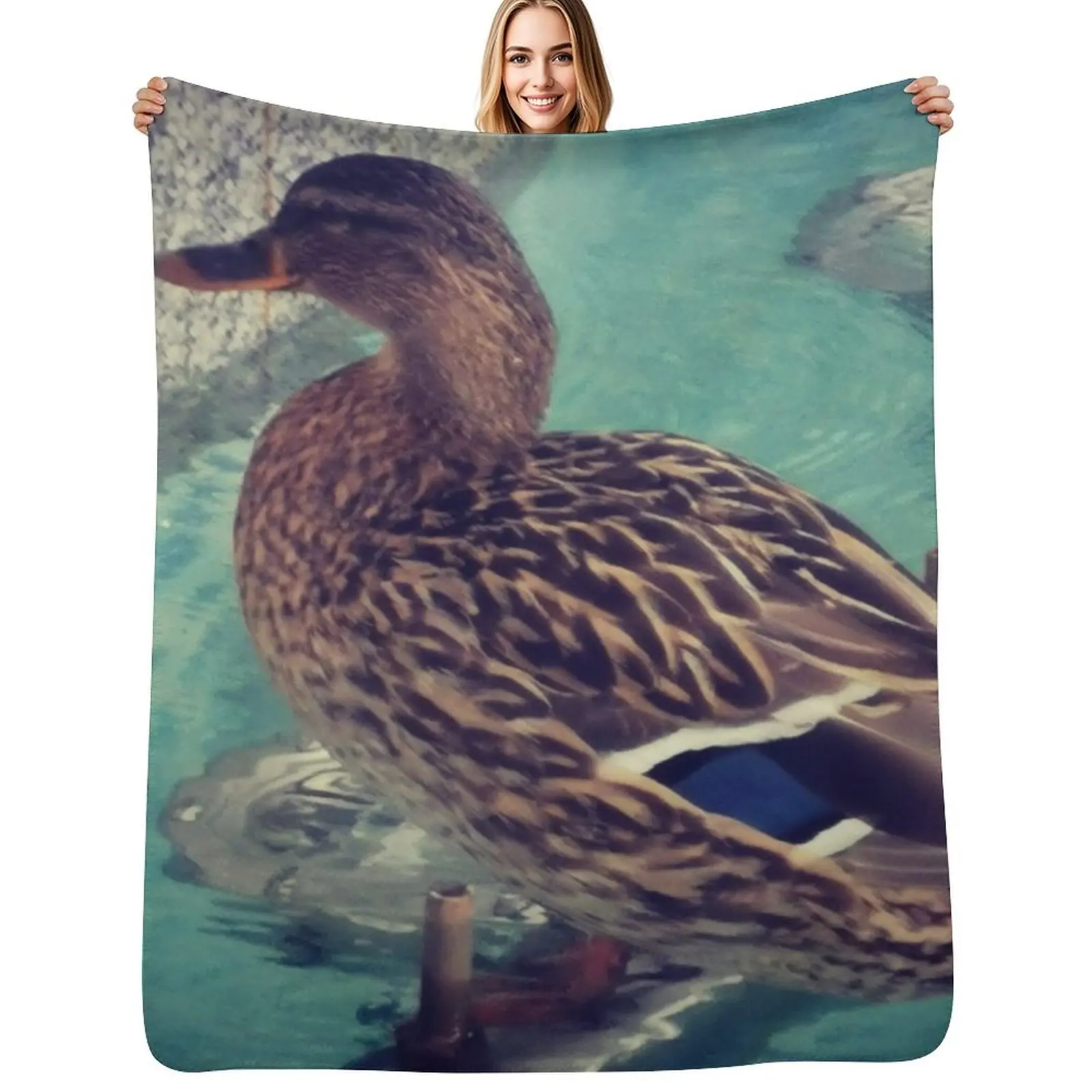 wild duck Throw Blanket Soft Home Decor Blanket for Couch Bedroom