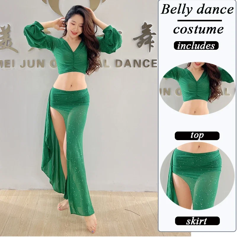 Conjunto de disfraz de palacio real Sexy para mujer para danza del vientre ropa deportiva de rendimiento Oriental Primavera Verano nueva colección de vestidos
