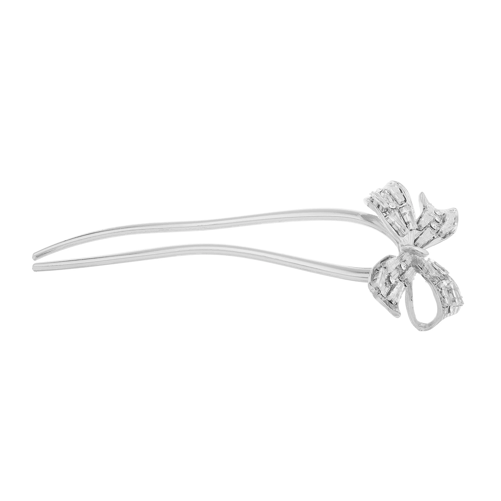 

U Shaped Bow Hairpins Rhinestone Hair Accessories Bun Stick Forks Zircon Jewelry bridal chignon holder barrette metal accessory