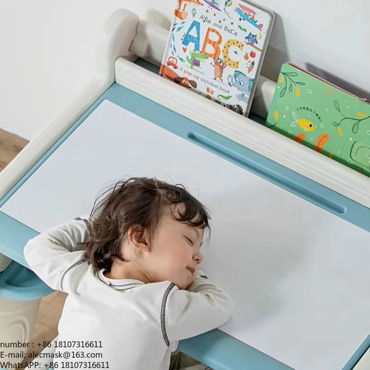 Children's Adjustable Height Drawing Infant Learning Chair and Table Set Toddler Table and Chair Children's Table and Chair Set