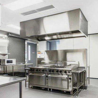 Commercial Kitchen Use Rectangular Exhaust Hood Outdoor Courtyard Kitchen Barbecue Commercial Range Hood