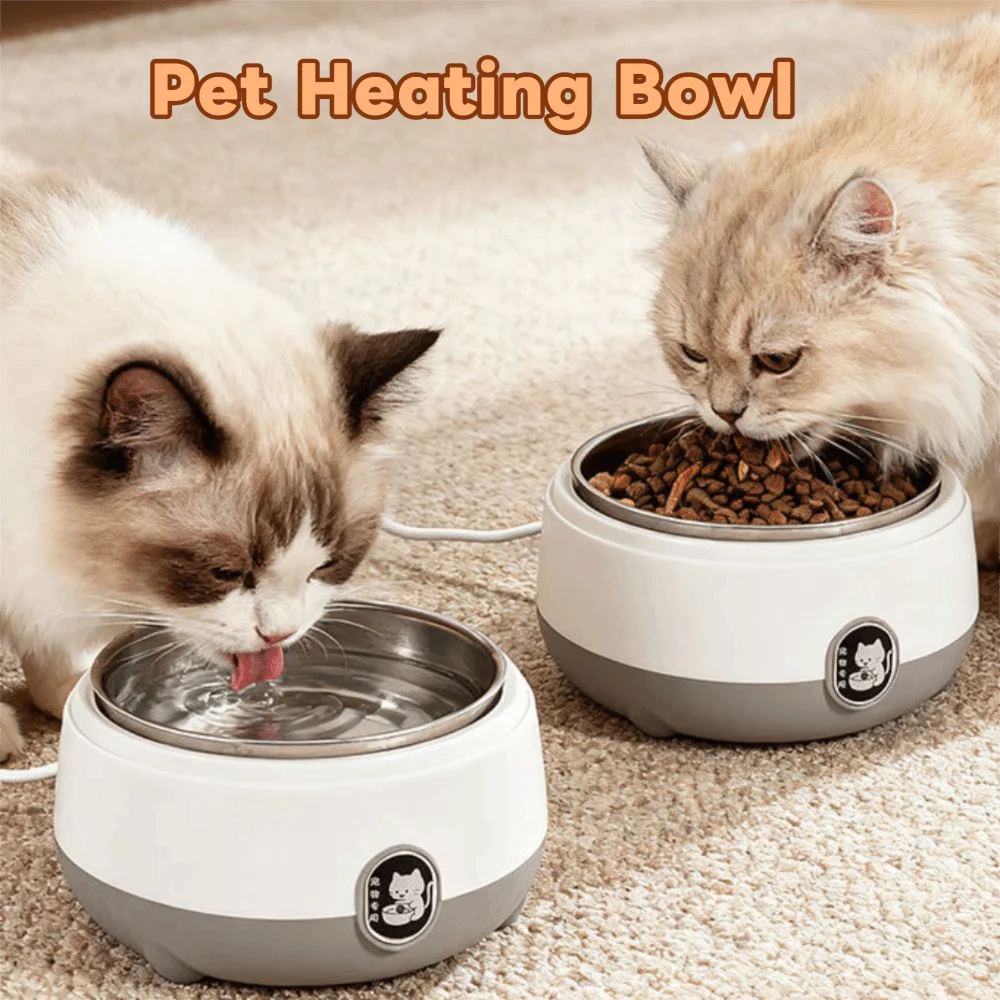 

Чаша для воды с подогревом для домашних животных из нержавеющей стали, большая емкость, энергосберегающая нагревательная резервуар для воды, низкий уровень шума, съемная кормушка для воды для домашних животных