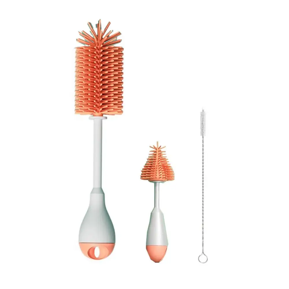 

Набор щеток для детских бутылочек с вращением на 360 градусов, универсальная длинная ручка, наборы для чистки сосок 3 в 1, многоразовое подвесное отверстие