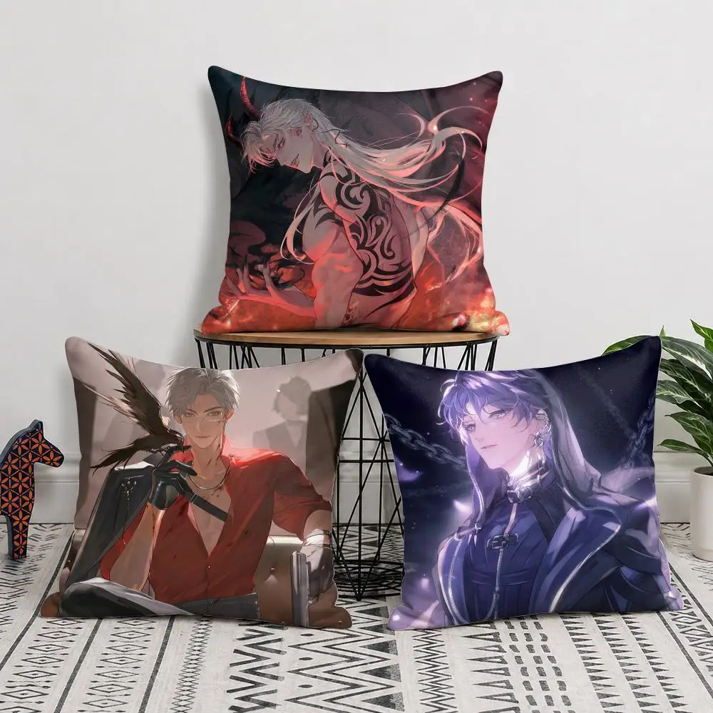 Game L-Love and Deepspace Cushion Cover Soft Short Plush Pillow Cover Smooth Cozy Texture Cushion Case Home Decor