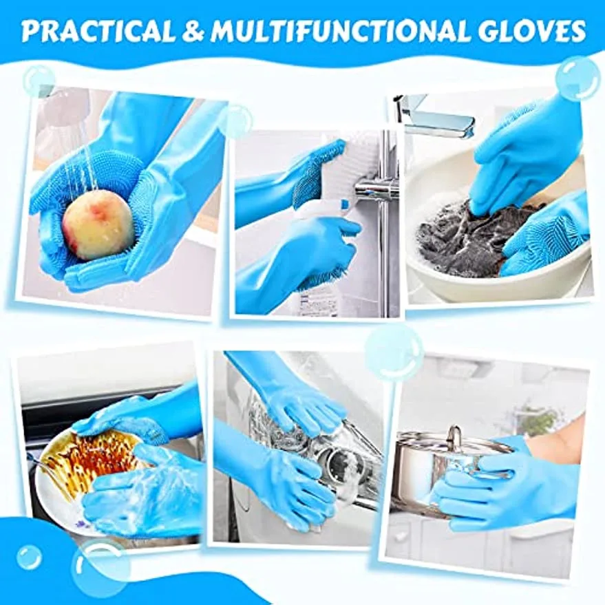 Pet Grooming Bathing Gloves Dog Cat Bathing Shampoo Scrubber Magic Massaging Cleaning Cleanner Sponge Silicon Hair Removal Glove